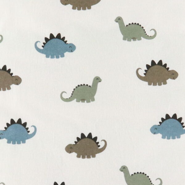 Nørgaard Madsens Sengetøj - Flonel - Baby - Hvid m. Dinoer