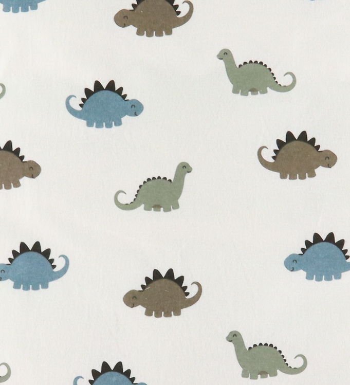 Nørgaard Madsens Sengetøj - Flonel - Voksen - Hvid m. Dinoer