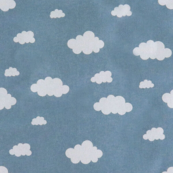 Nørgaard Madsens Sengetøj - Flonel - Voksen - Lyseblå m. Skyer