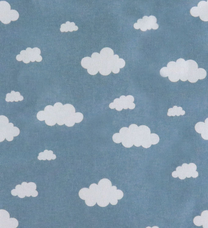Nørgaard Madsens Sengetøj - Flonel - Voksen - Lyseblå m. Skyer