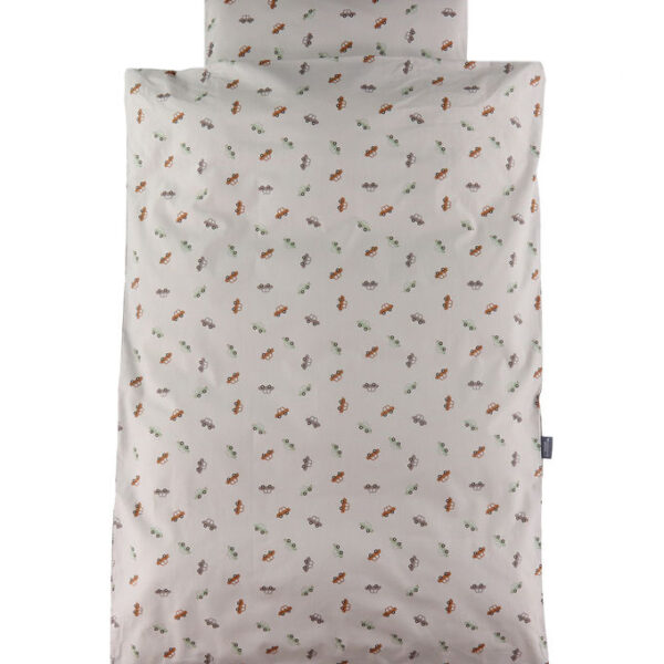 Nørgaard Madsens Sengetøj - Junior - Beige m. Biler i Brændte Fa