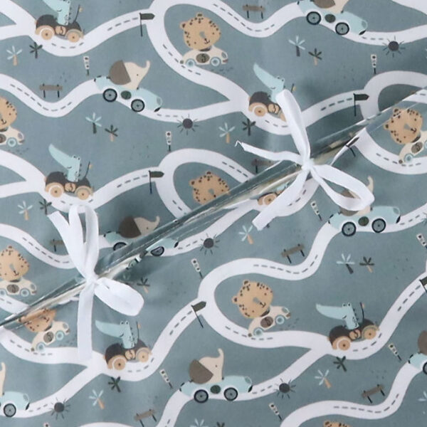 Nørgaard Madsens Sengetøj - Junior - Grå m. Biler på Snoede Veje