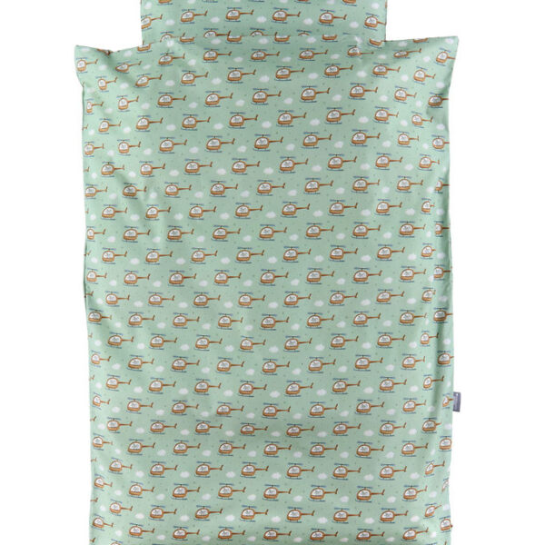 Nørgaard Madsens Sengetøj - Junior - Grøn m. Helikopter