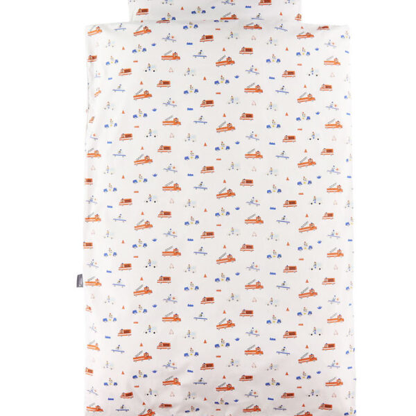 Nørgaard Madsens Sengetøj - Junior - Hvid m. Brandbiler
