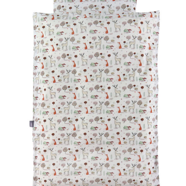 Nørgaard Madsens Sengetøj - Junior - Hvid m. Ræv Og Hjort