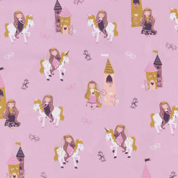 Nørgaard Madsens Sengetøj - Poplin - Voksen - Lilla m. Prinsesse