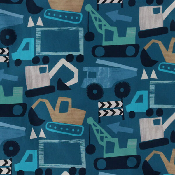 Nørgaard Madsens Sengetøj - Poplin - Voksen - Petrol m. Arbejdsb