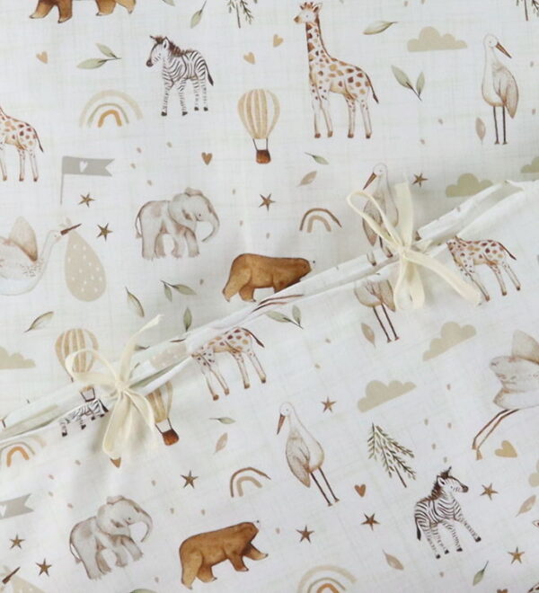 Nørgaard Madsens Sengetøj - Voksen - Beige m. Striber/Zoodyr