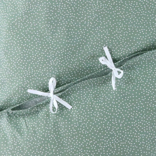 Nørgaard Madsens Sengetøj - Voksen - Dusty Green m. Prikker