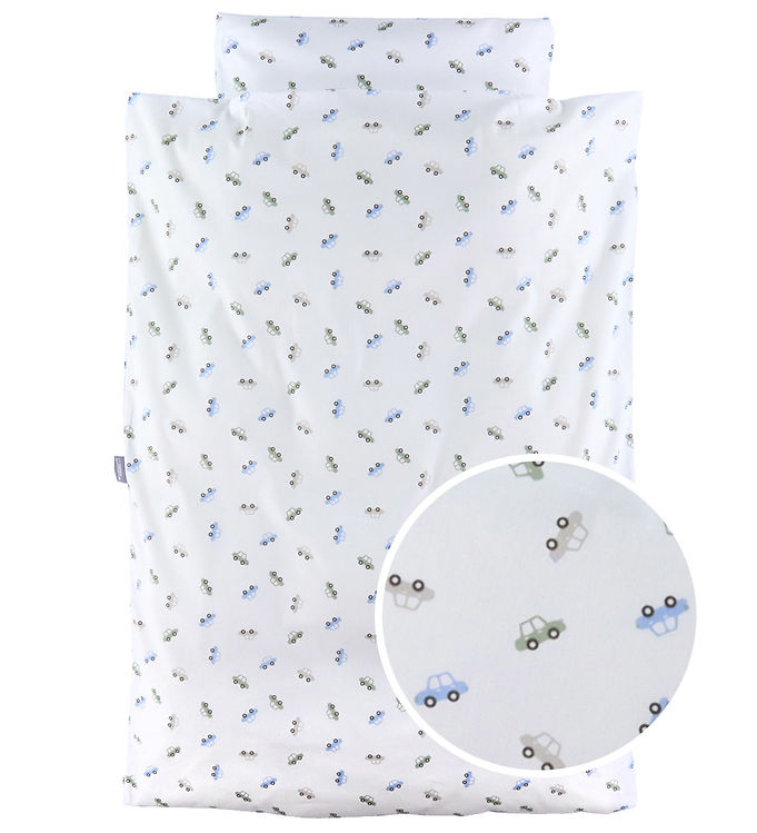 Nørgaard Madsens Sengetøj - Voksen - Hvid m. Biler