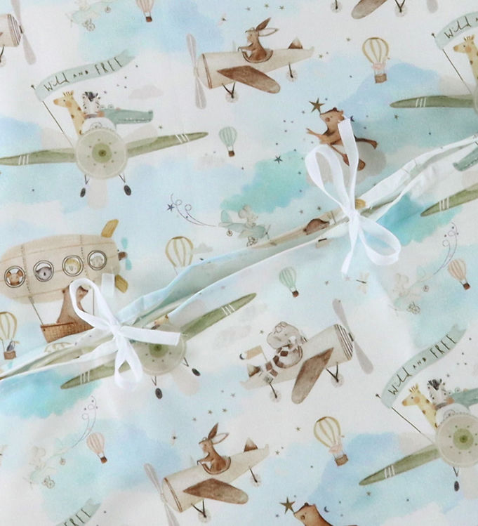 Nørgaard Madsens Sengetøj - Voksen - Lyseblå m. Helikoptere