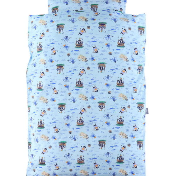 Nørgaard Madsens Sengetøj - Voksen - Lyseblå m. Pirater