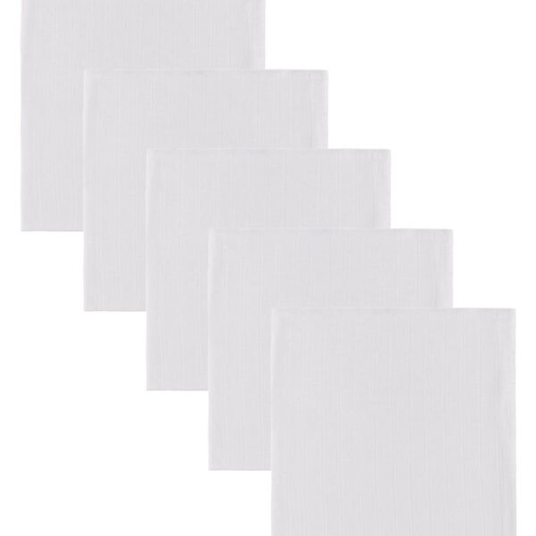 Nørgaard Madsens Stofbleer - 70x70 cm - 5 stk. - Hvid