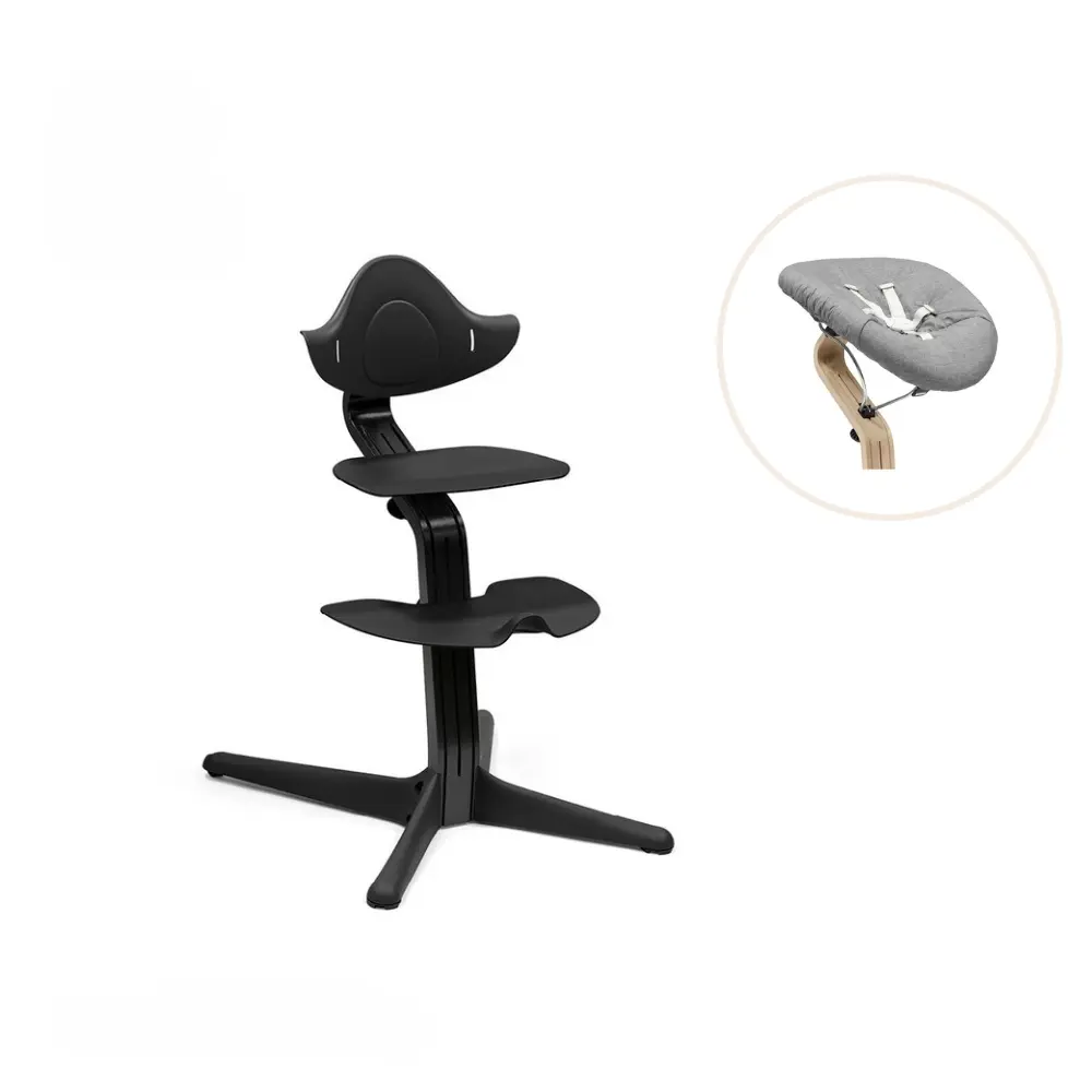 Nomi højstol inkl. newborn sæt - Black