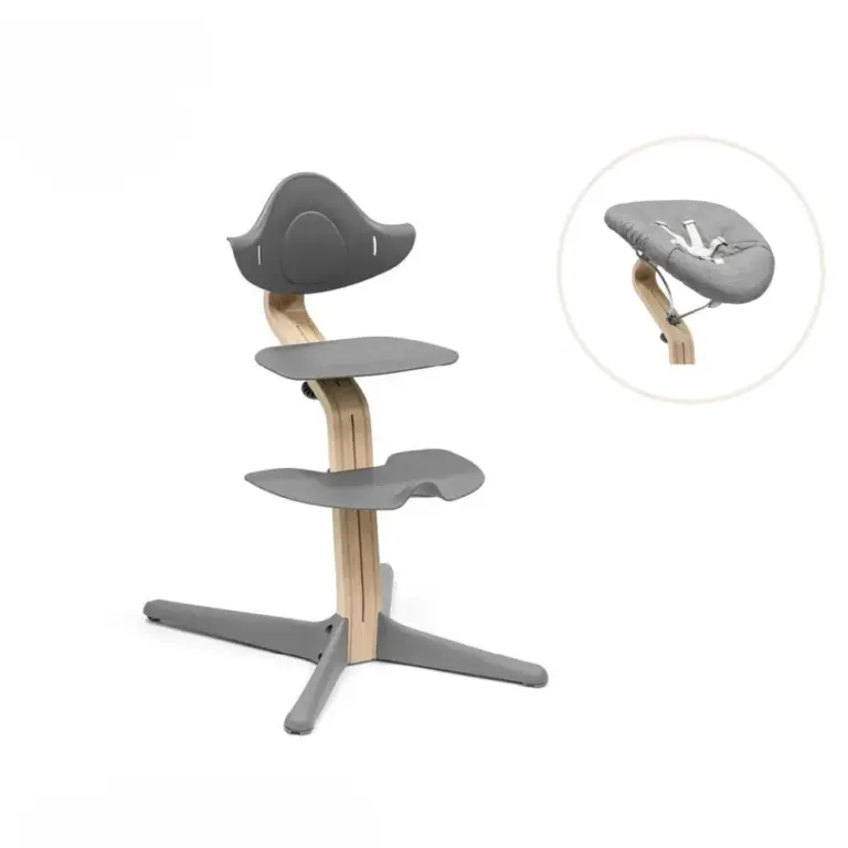 Stokke Nomi Højstol Inkl. Newborn Sæt - Natur/Grey