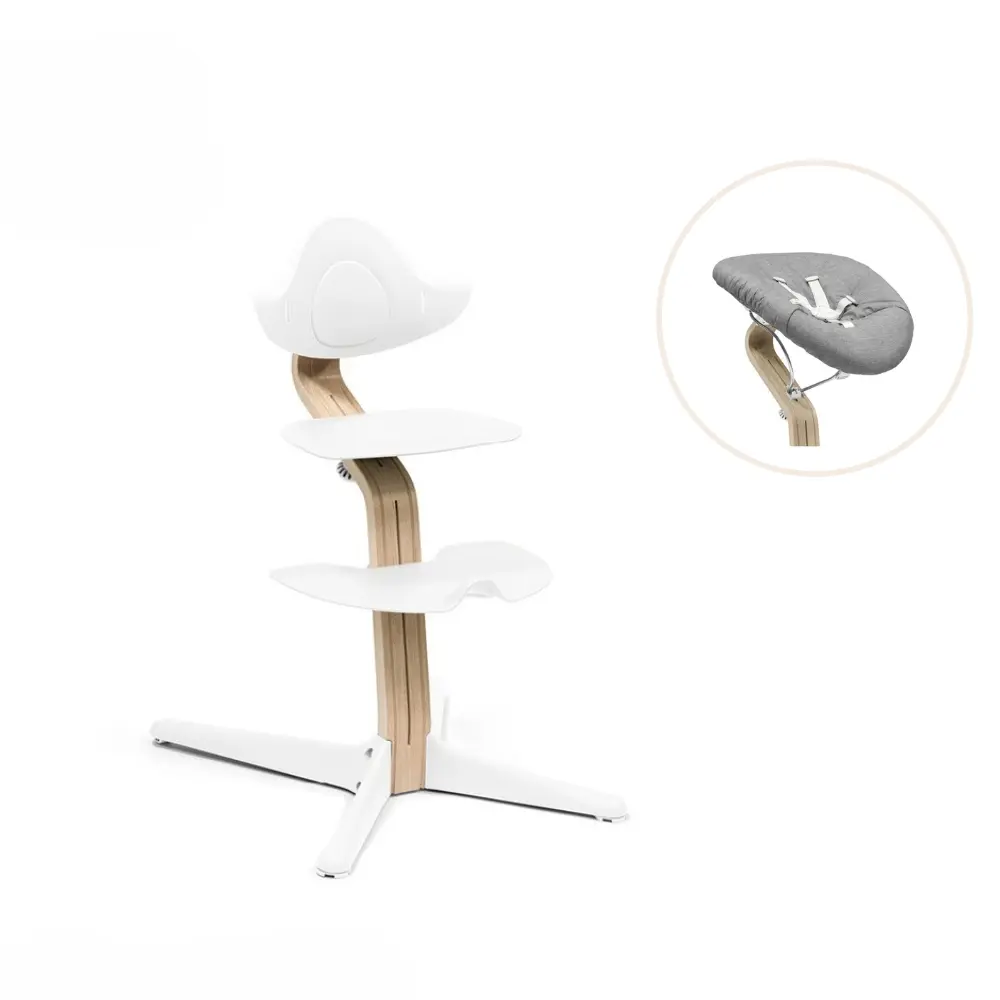 Nomi højstol inkl. newborn sæt - Natur/White