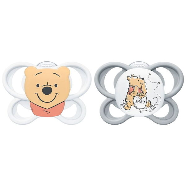 Nuk Sutter - 2-pak - Perfect Match Air - Peter Plys - Hvid/Grå