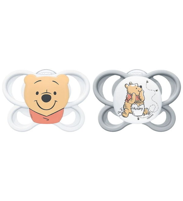 Nuk Sutter - 2-pak - Perfect Match Air - Peter Plys - Hvid/Grå