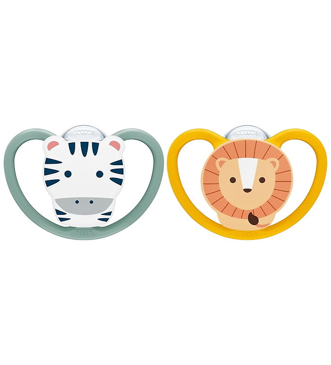 Nuk Sutter - 2-pak - Perfect Match Air - Zebra/Lion - Grøn/Orang Nuk Sutter - 2-pak - Perfect Match Air - Zebra/Lion - Grøn/Orang