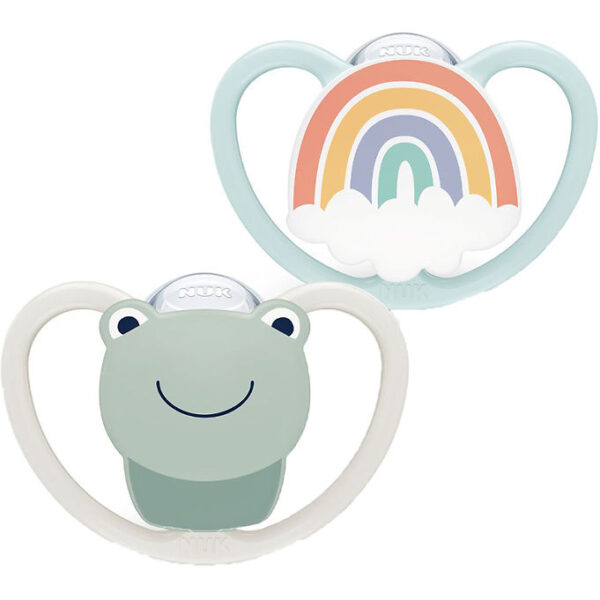 Nuk Sutter - 2-pak - Space - Grå/Blå