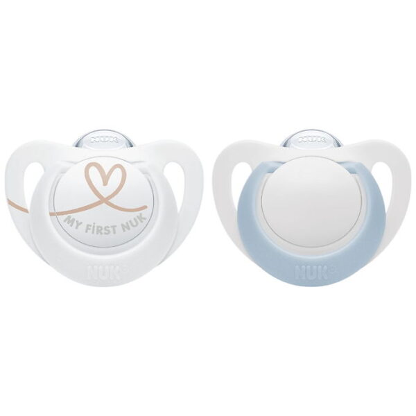 Nuk Sutter - 2-pak - Star - Blå/Hvid