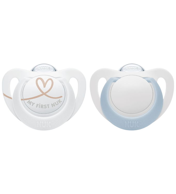 Nuk Sutter - 2-pak - Star - Blå/Hvid