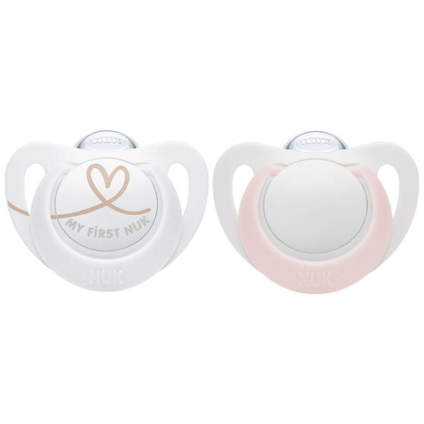 Nuk Sutter - 2-pak - Star - Pink/Hvid