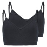 ONLY KIDS 2-Pak Vatteret BH Top Black 2-pack Black