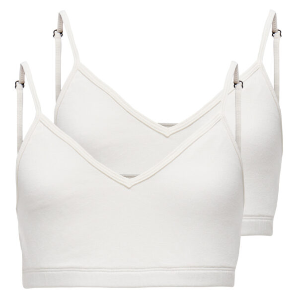 ONLY KIDS 2-Pak Vatteret BH Top Cloud Dancer