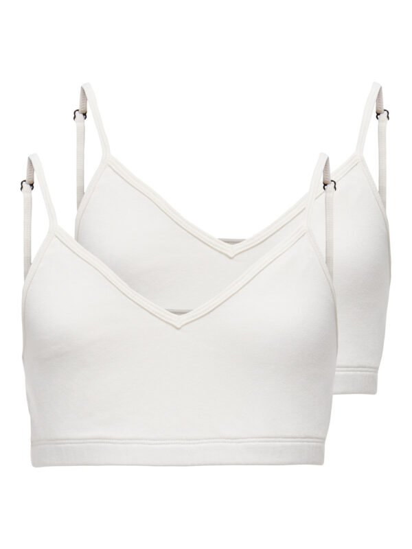 ONLY KIDS 2-Pak Vatteret BH Top Cloud Dancer