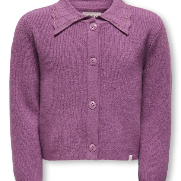 ONLY KIDS Krave Cardigan Kayakatia Argyle Purple Pearls
