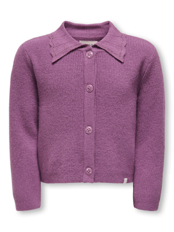 ONLY KIDS Krave Cardigan Kayakatia Argyle Purple Pearls