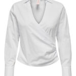 ONLY Wrap Skjorte Fransi Bright White