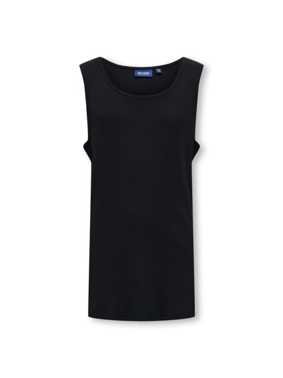 ONLY & SONS Rib Tanktop Frank Black ONLY & SONS Rib Tanktop Frank Black