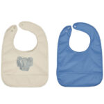 OYOY Hagesmække - 2-pak - Erik Elephant - Beige/Blue