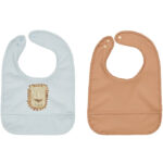 OYOY Hagesmække - 2-pak - Lobo Lion - Caramel/Ice Blue