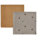 OYOY Stofbleer - 70x70cm - Tukan - 2-pak - Clay/Caramel