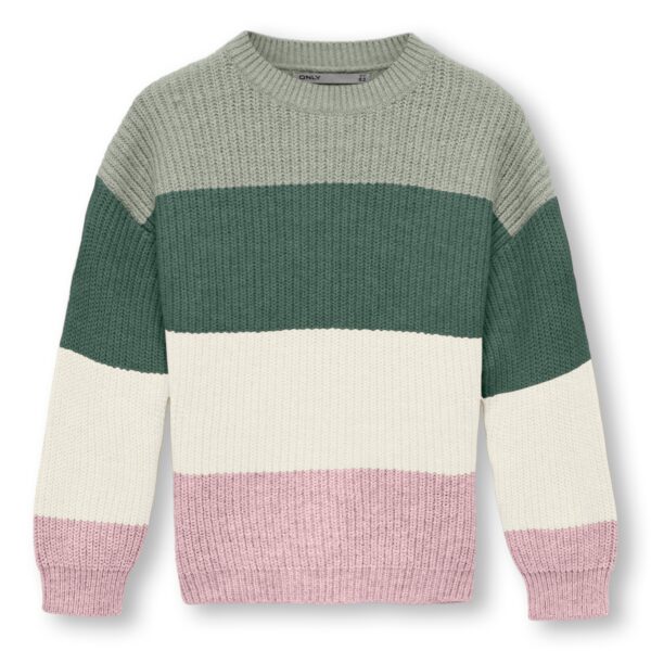 Only Mini Sandy Life Stripe Knit - Desert Sage - 92 cm