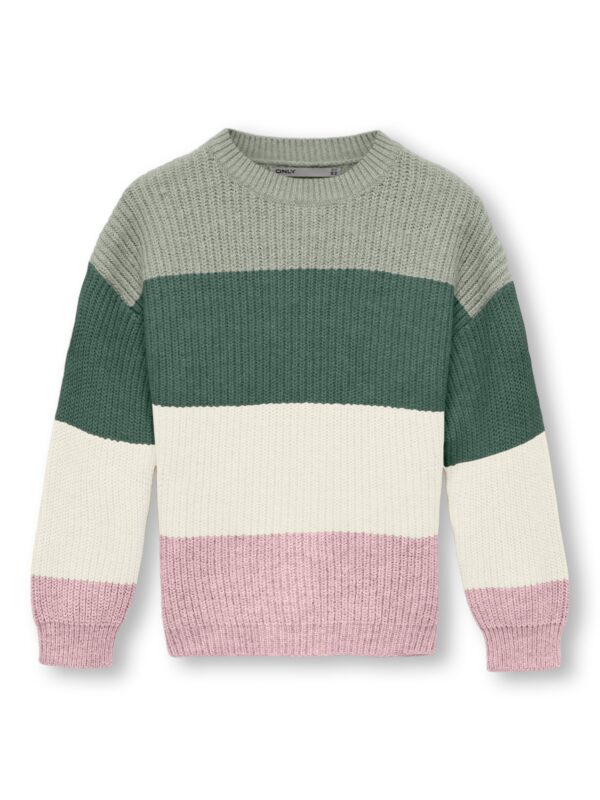 Only Mini Sandy Life Stripe Knit - Desert Sage - 92 cm