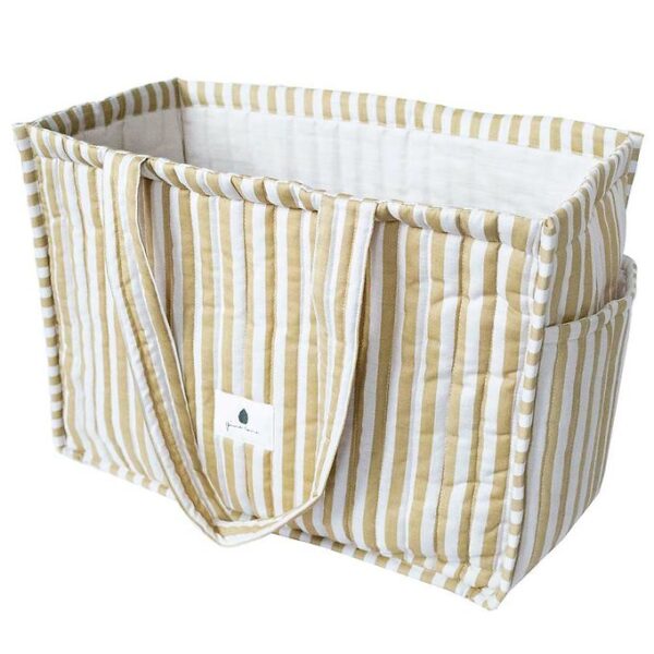 Pine Cone Shopper - Mommy - Mustard Stripe