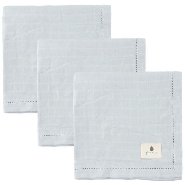 Pine Cone Stofbleer - 3-pak - 70x70 cm - Edith - Blue Blossom