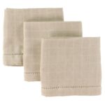 Pine Cone Stofbleer - 70x70 cm - 3-pak - Edith - Oatmeal