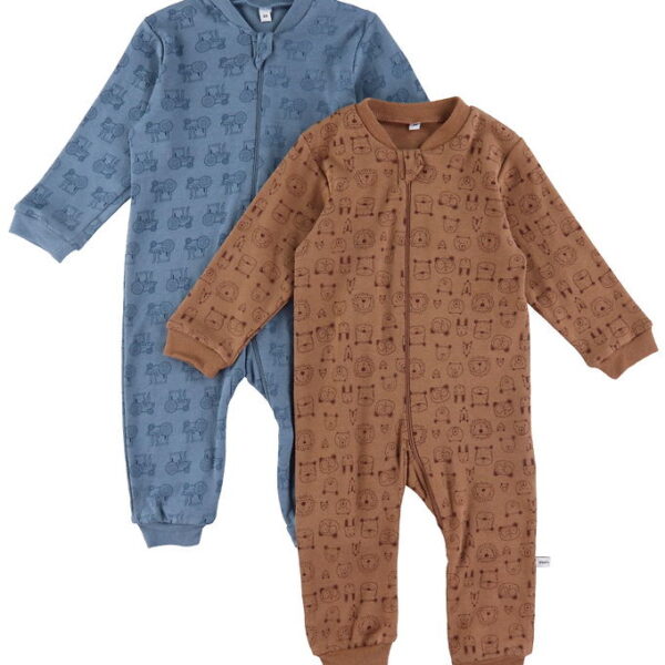 Pippi Baby Heldragter - Natdragter - 2 pak - Blue Mirage