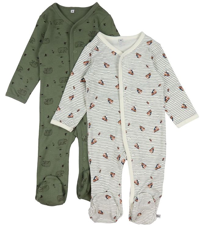 Pippi Baby Heldragter - Natdragter - 2-pak - Deep Lichen Green Pippi Baby Heldragter - Natdragter - 2-pak - Deep Lichen Green