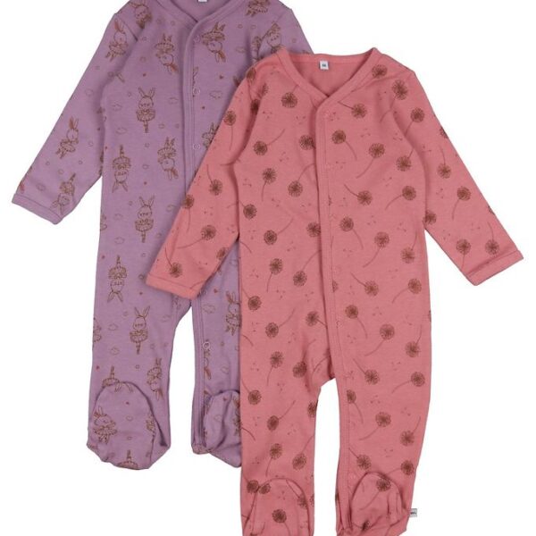Pippi Baby Heldragter - Natdragter - 2-pak - Dusty Rose