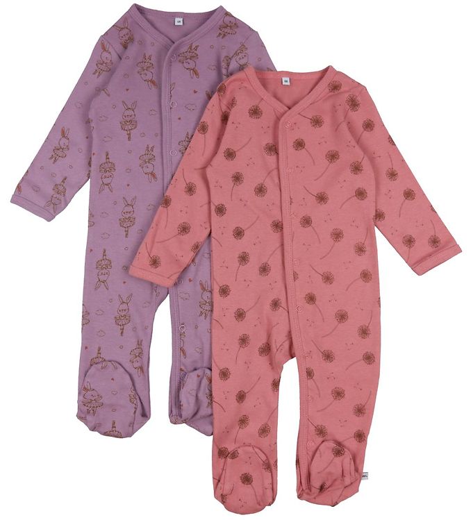 Pippi Baby Heldragter - Natdragter - 2-pak - Dusty Rose