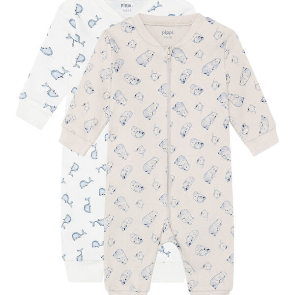 Pippi Baby Heldragter - Natdragter - 2-pak - Flint Stone