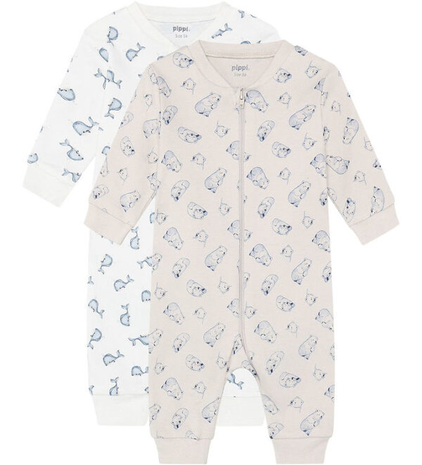Pippi Baby Heldragter - Natdragter - 2-pak - Flint Stone