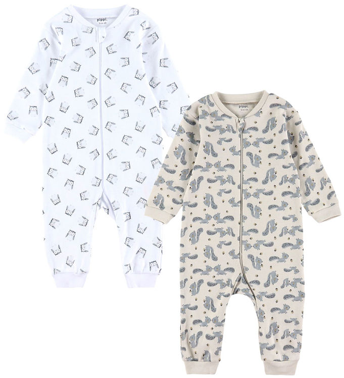 Pippi Baby Heldragter - Natdragter - 2-pak - Rainy Day