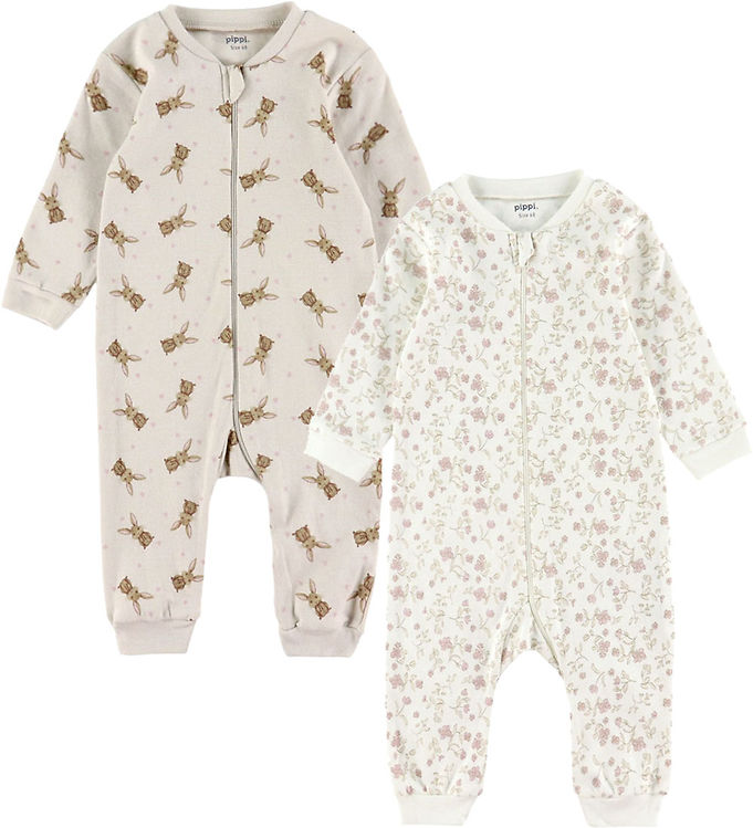 Pippi Baby Heldragter - Natdragter - 2-pak - Violet Ice